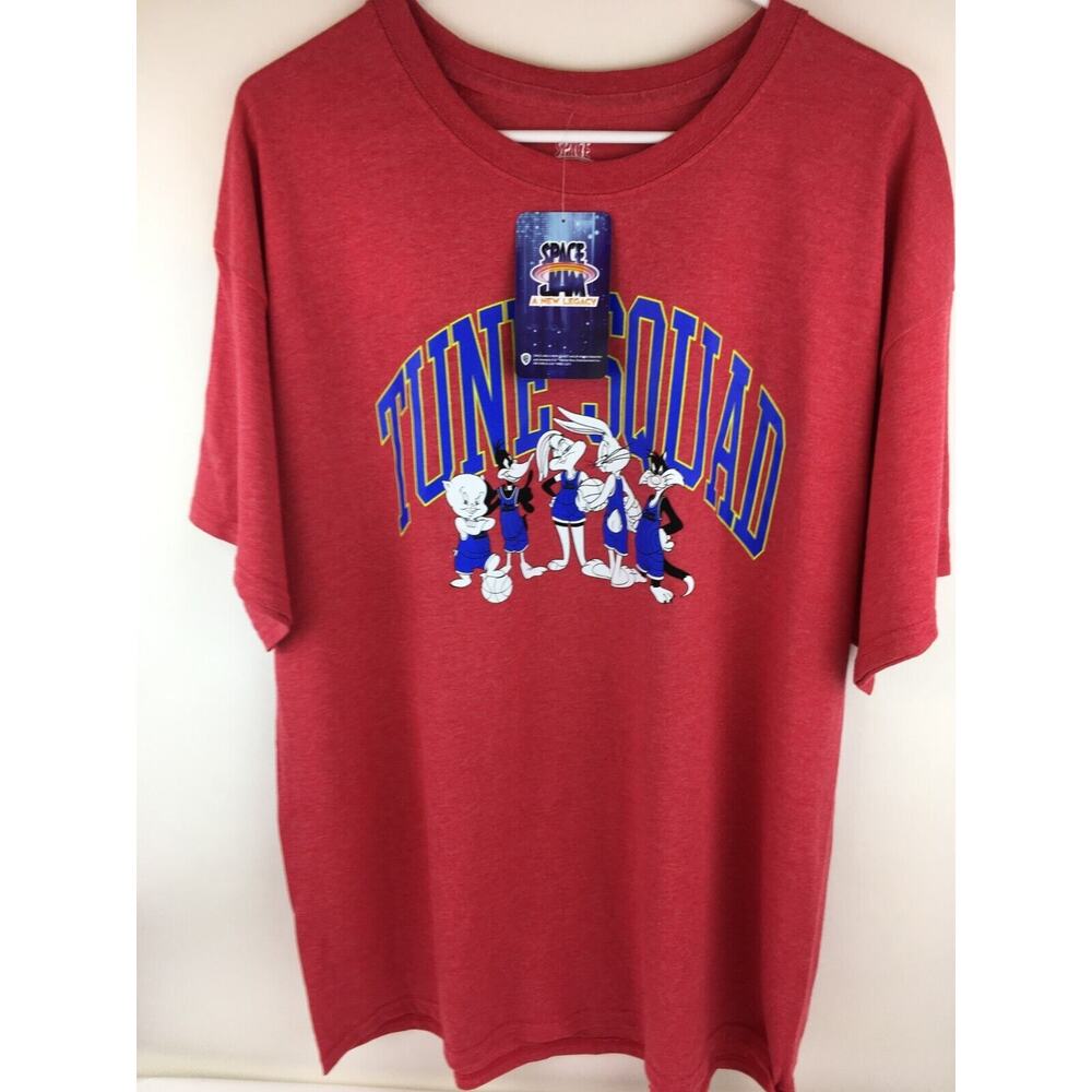 Lot of 2  Space Jam  Tshirt XL Bugs Bunny Marvin the Martian Sylvester Porky Pig